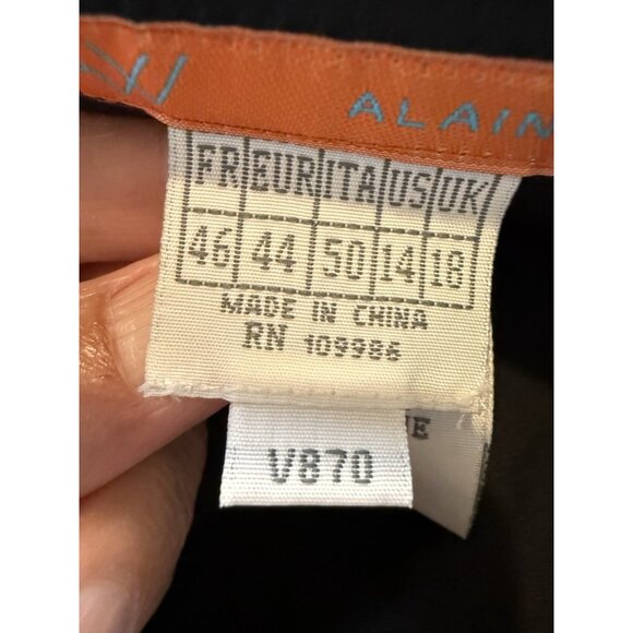 VTG ALAIN WEIZ 14 SILK BLOUSE TOP FALL HALLOWEEN JACKET TUNIC LIKE EILEEN FISHER - Picture 9 of 13